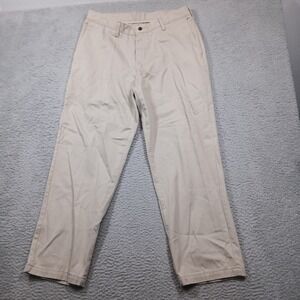 Lee Men's Khaki Pants Beige Chino Casual 100% Cotton Made in Mexico Size 34x29